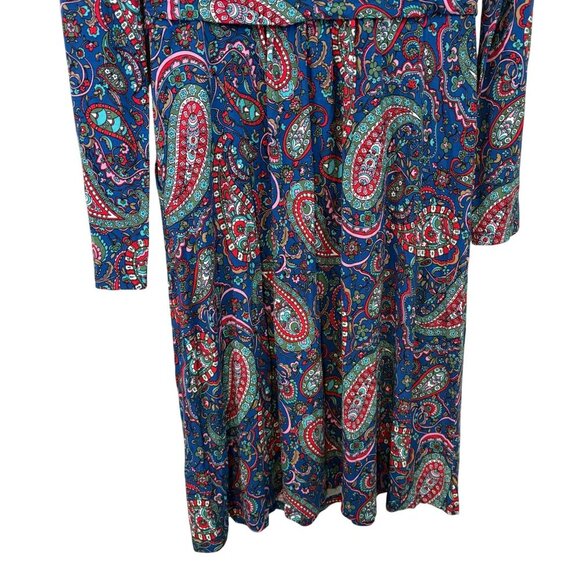 NWT Boden Amelie A-Line Knee Length Long Sleeve Stretch Paisley Dress Size 6 - Picture 11 of 13